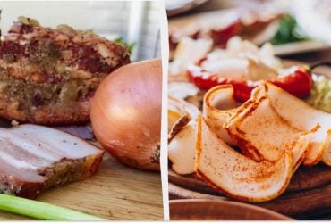 Сало в луковой шелухе Золотистое: такое нежное, что тает во рту