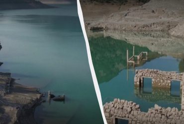 В Греции из-под воды показалась затонувшая почти полвека назад деревня (фото)