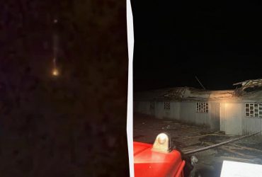 У Білорусі збитий шахед упав на будівлю, почалася пожежа (фото)