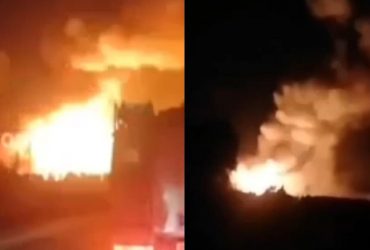 У Росії дрон вдарив по складу боєприпасів, вибухи лунають уже кілька годин (відео)