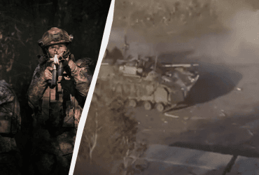 Українські десантники підбили сучасну бойову машину РФ в Курській області (відео)