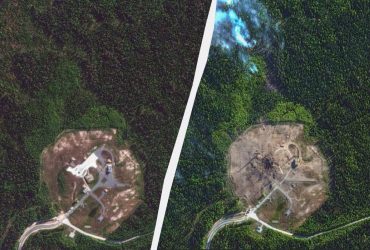 Провальний запуск міжконтинентальної балістики РФ Сармат: з’явились фото з місця вибуху