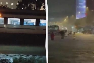 На Индию обрушился мощный ливень: погибли люди, движение транспорта парализовано (видео)