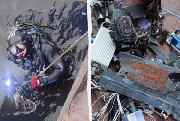 У Києві з Дніпра дістали уламки шахеда: операцію проводили у важких умовах (фото)