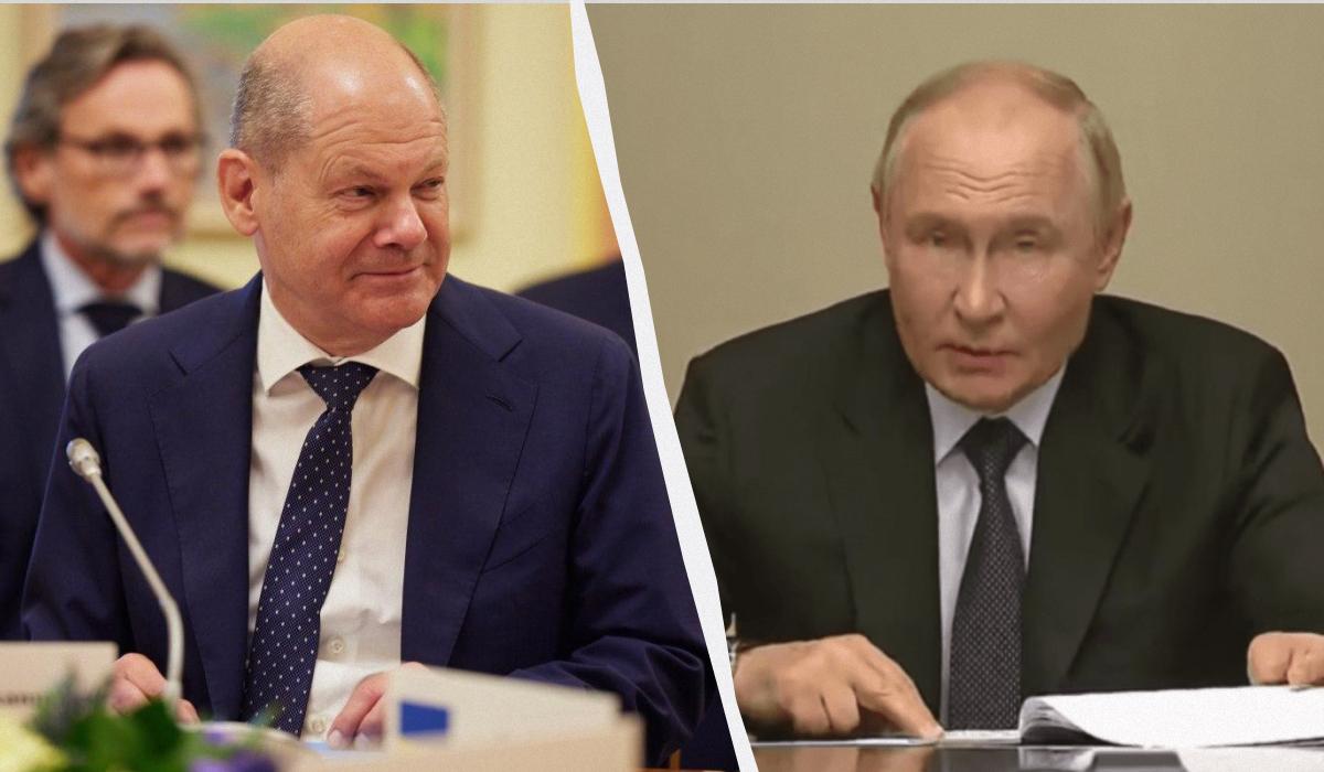 Шольц сьогодні поговорив із Путіним / Колаж УНІАН, фото УНІАН. скріншот Шольц сьогодні поговорив із Путіним / Колаж УНІАН, фото УНІАН. скріншот