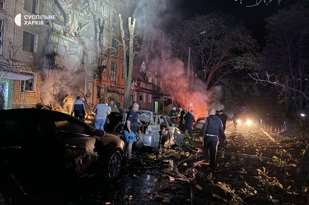 Росіяни вдарили по Харкову / фото Суспільне Харків Росіяни вдарили по Харкову / фото Суспільне Харків