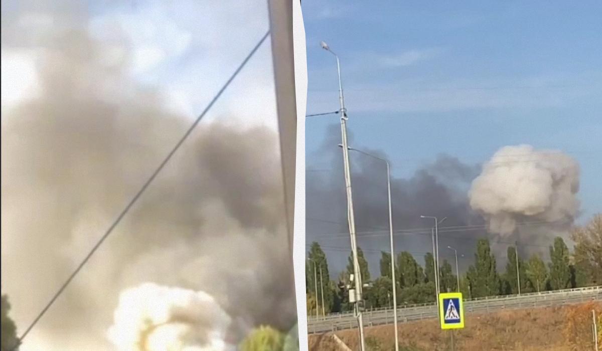 Вибух в Курчатові / Колаж УНІАН / Скриншоти Вибух в Курчатові / Колаж УНІАН / Скриншоти