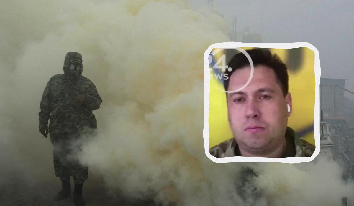 Військовий розповів, яку хімзброю застосовують росіяни / Колаж УНІАН, фото Міноборони РФ / Facebook, скріншот Військовий розповів, яку хімзброю застосовують росіяни / Колаж УНІАН, фото Міноборони РФ / Facebook, скріншот