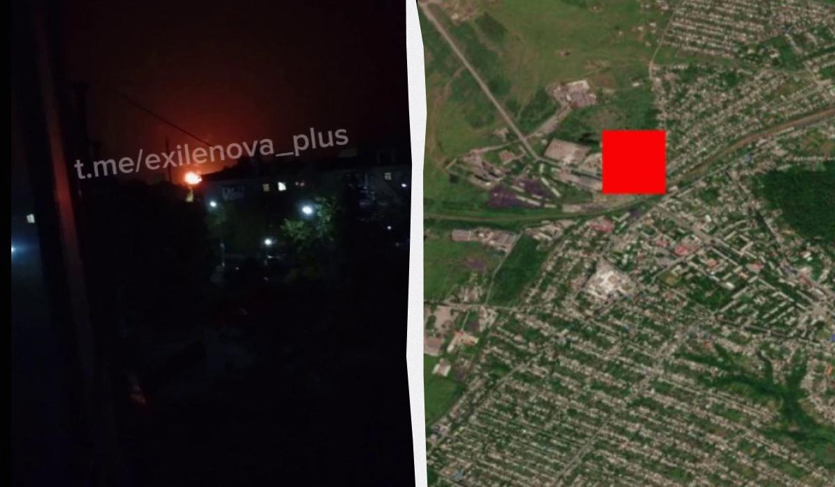 В Ровеньках пылает склад ГСМ / Коллаж УНИАН, скриншоты