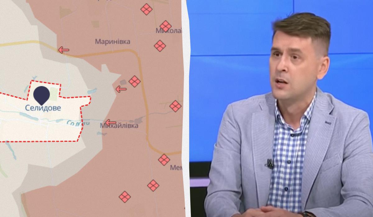 Александр Коваленко объяснил, что случится, если врагам удастся взять под контроль Селидово / коллаж УНИАН с карты deepstatemap.live и скриншота Александр Коваленко объяснил, что случится, если врагам удастся взять под контроль Селидово / коллаж УНИАН с карты deepstatemap.live и скриншота