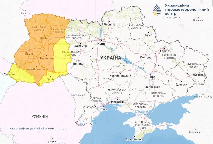 На западе Украины ожидаются сильные заморозки / фото Укргидрометцентр На западе Украины ожидаются сильные заморозки / фото Укргидрометцентр
