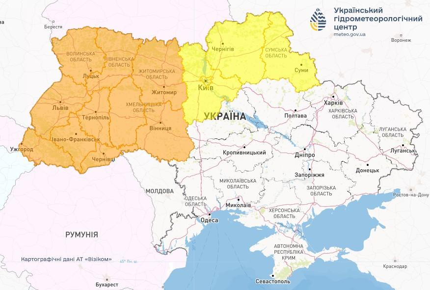 На 17 жовтня в Україні оголошено І та ІІ рівні небезпечності / фото Укргідрометцентр На 17 жовтня в Україні оголошено І та ІІ рівні небезпечності / фото Укргідрометцентр
