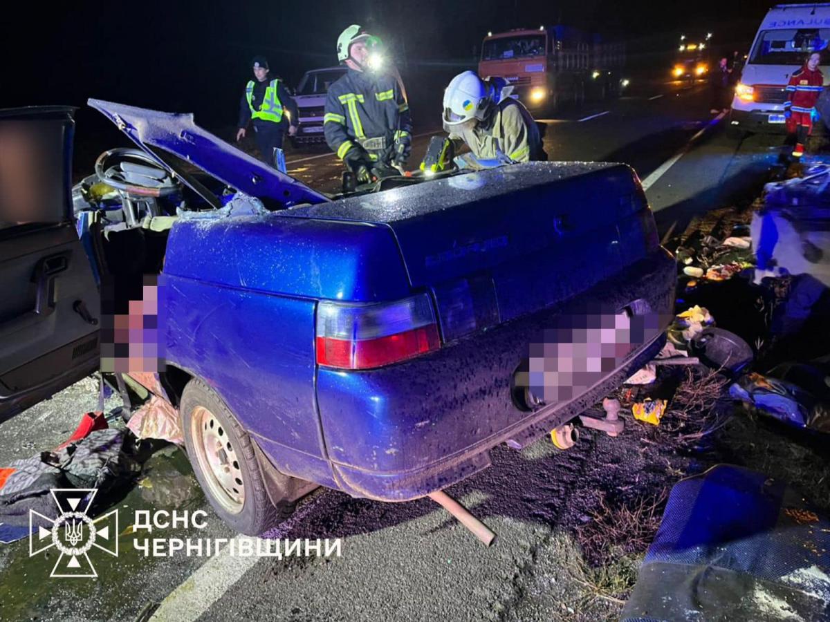 На Чернігівщині в ДТП загинули четверо людей / фото ДСНС На Чернігівщині в ДТП загинули четверо людей / фото ДСНС