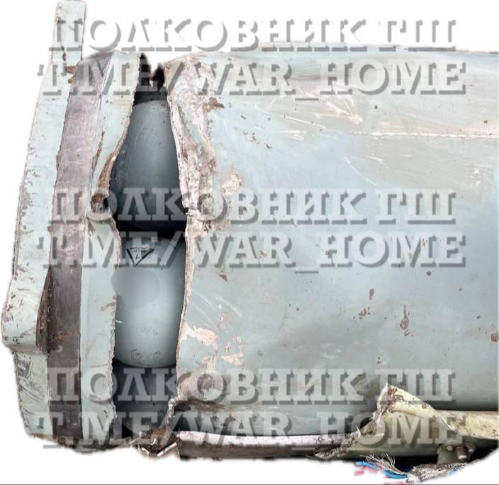 Уламок ракети Х-69 з касетною боєголовкою / фото t.me/war_home Уламок ракети Х-69 з касетною боєголовкою / фото t.me/war_home