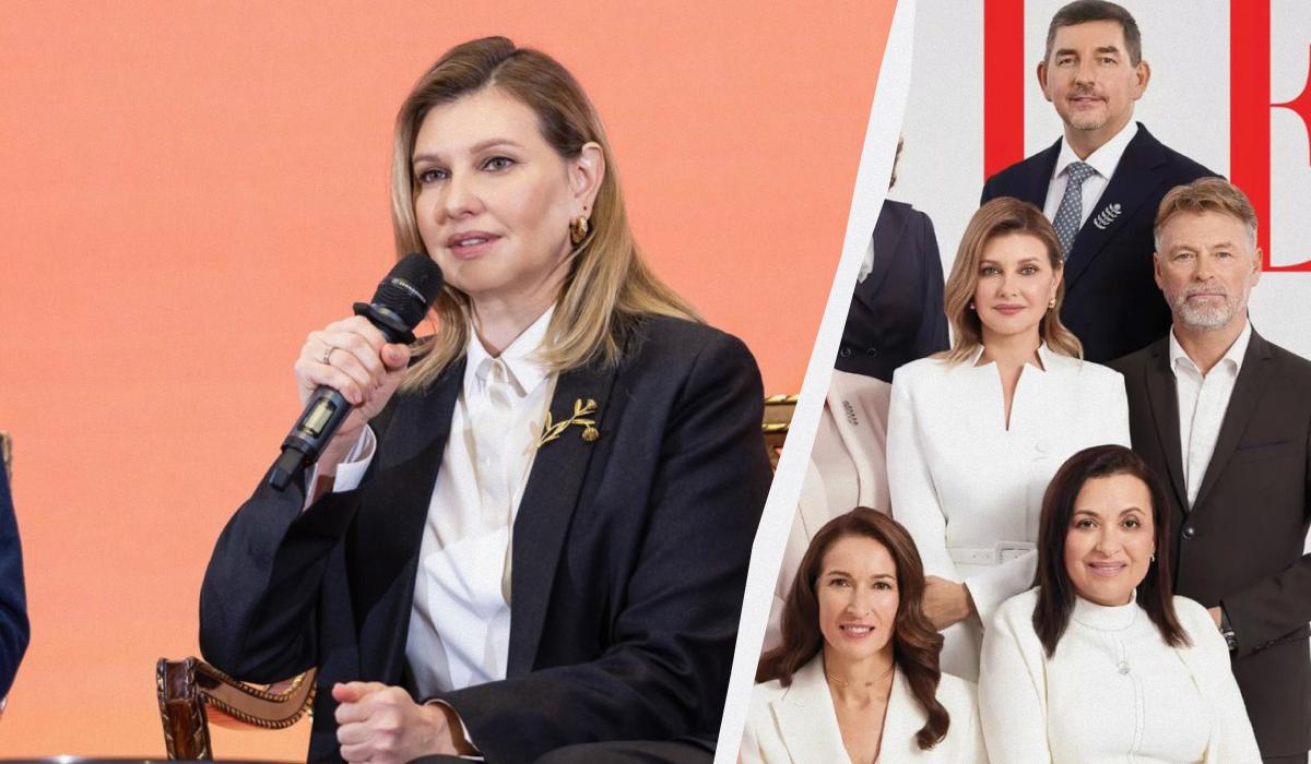 Фотосесія перших леді та джентльменів відбувала у "Софії Київській" / колаж УНІАН Фотосесія перших леді та джентльменів відбувала у "Софії Київській" / колаж УНІАН