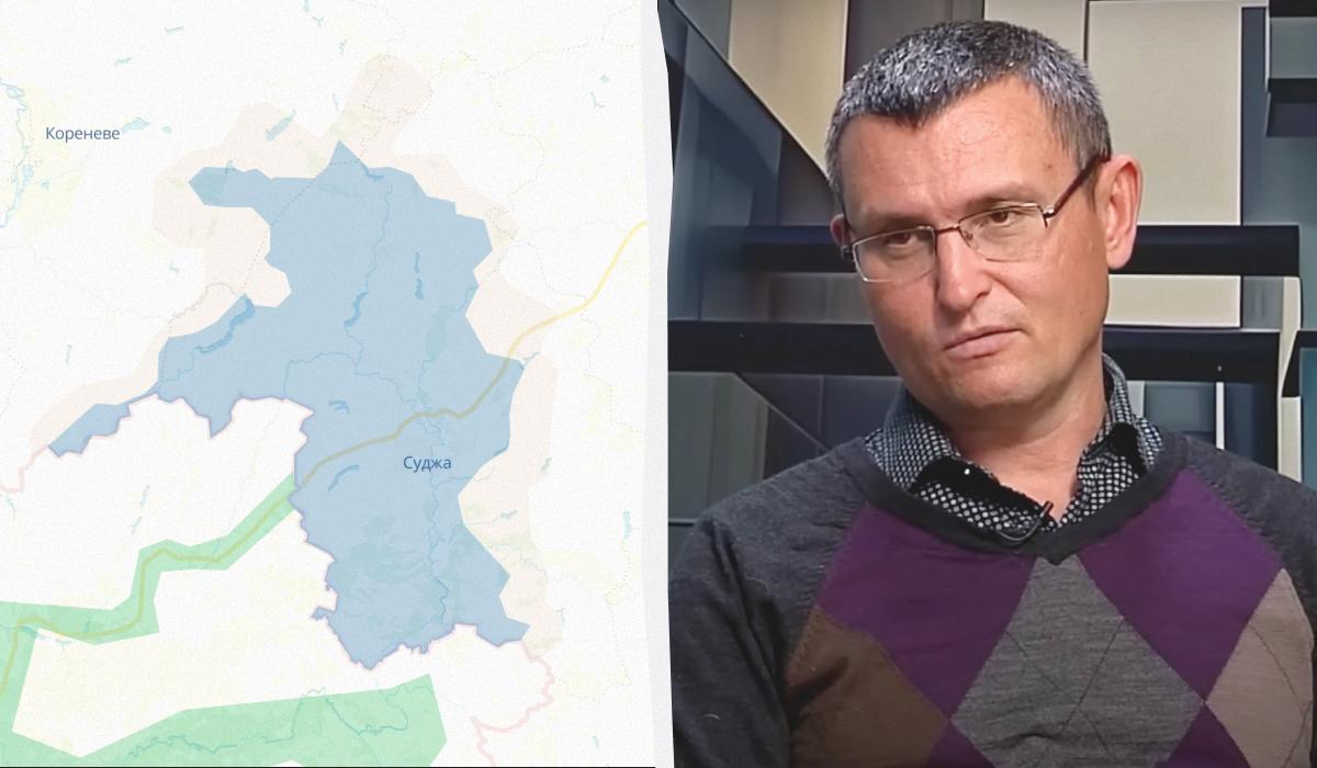 Селезньов проаналізував ситуацію в Курській області / колаж УНІАН, фото DeepState, скріншот Селезньов проаналізував ситуацію в Курській області / колаж УНІАН, фото DeepState, скріншот