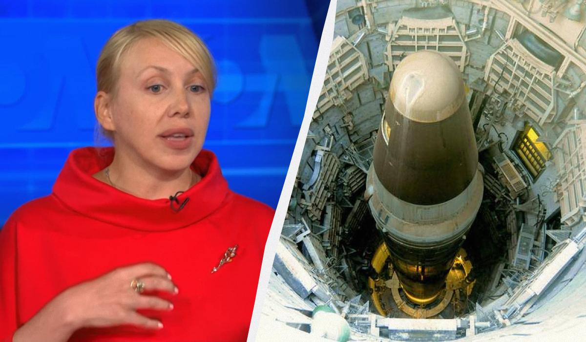 Елена Давликанова не видит существенной выгоды от создания ядерного оружия в нынешних условиях / коллаж УНИАН, фото Flickr/Mike McBey, кадр из видео Елена Давликанова не видит существенной выгоды от создания ядерного оружия в нынешних условиях / коллаж УНИАН, фото Flickr/Mike McBey, кадр из видео