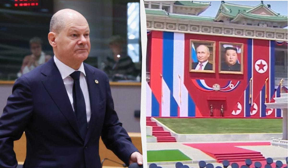 Шольц прокоментував союз Пхеньяна та Москви / Колаж УНІАН / фото European Union, Скриншот Шольц прокоментував союз Пхеньяна та Москви / Колаж УНІАН / фото European Union, Скриншот