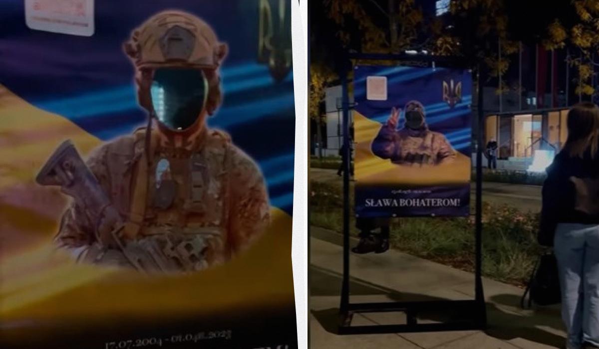В Варшаве показали странную инсталляцию с украинскими бойцами / Коллаж УНИАН, скриншоты с видео В Варшаве показали странную инсталляцию с украинскими бойцами / Коллаж УНИАН, скриншоты с видео