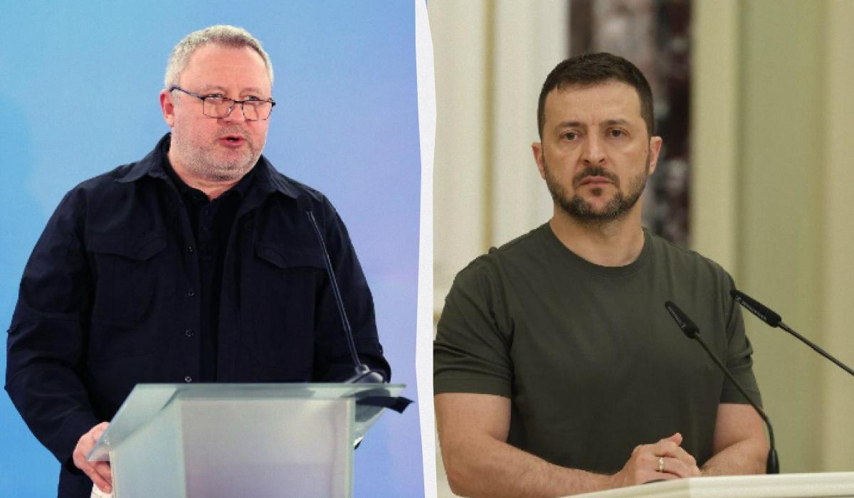 Владимир Зеленский подписал указ об увольнении Андрея Костина / коллаж c фото УНИАН Владимир Зеленский подписал указ об увольнении Андрея Костина / коллаж c фото УНИАН