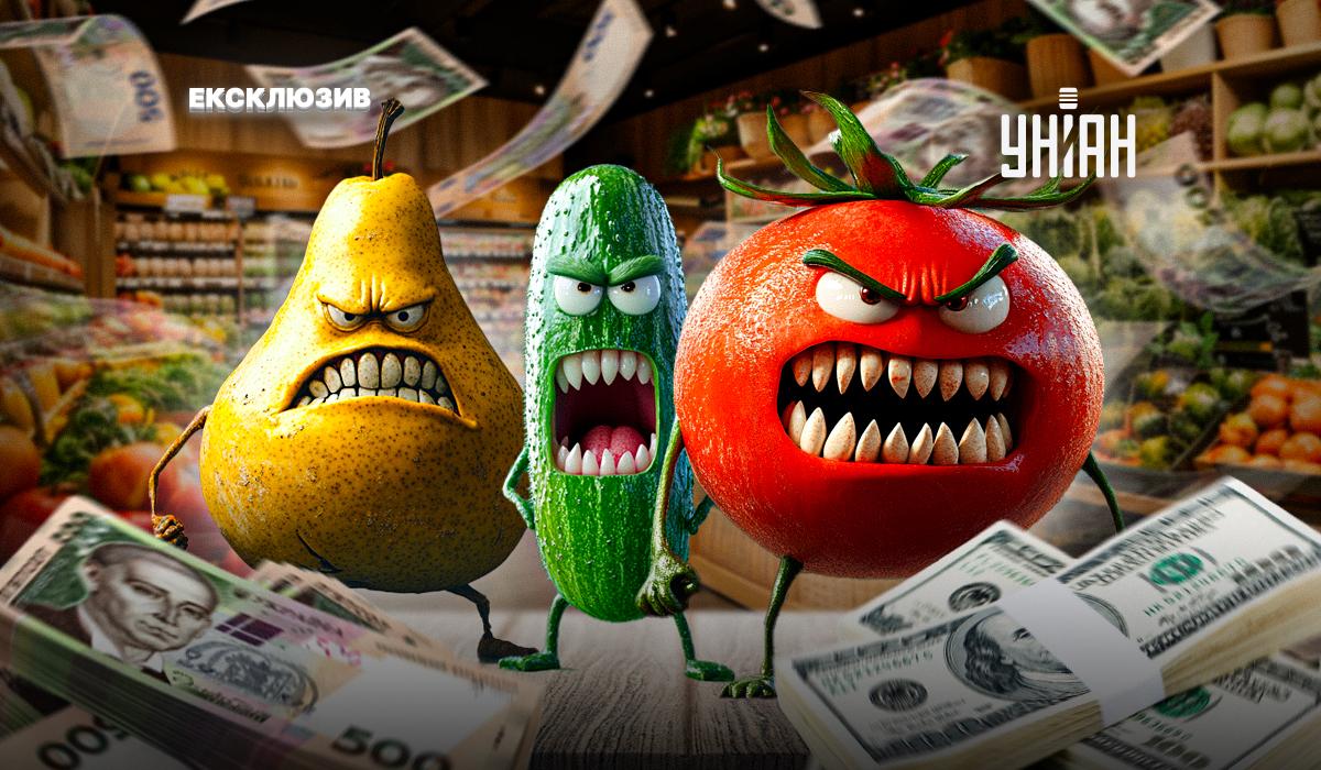 Ціни на овочі і фрукти в України виросли, але питання - чому це сталося і що буде далі / колаж УНІАН Ціни на овочі і фрукти в України виросли, але питання - чому це сталося і що буде далі / колаж УНІАН