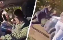 На Закарпатье женщины не пускали в поселок машину с военными (видео)