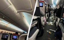 Кава лилася зі стелі: сильна турбулентність розкидала пасажирів і їжу по всьому літаку