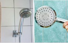 Известковый налет с лейки для душа отвалится сам: нужно замочить ее в этом растворе