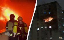 Пожар в Киеве после атаки дронов: погибла девочка, есть пострадавшие (фото, видео)