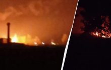 "Посмотри, как спиртзавод горит": в России новый "прилет" (видео)