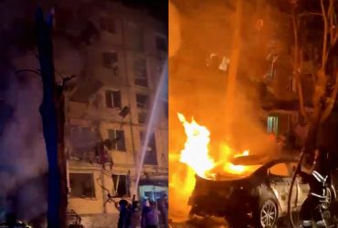 Зеленський відреагував на удар РФ по багатоповерхівці у Харкові (відео)