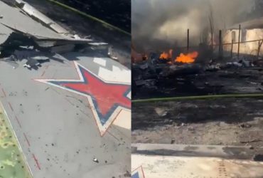 ВСУ сбили российский самолет или тяжелый БПЛА на Донецком направлении (видео)