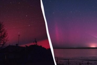 Полярное сияние осветило небо в Украине (фото)