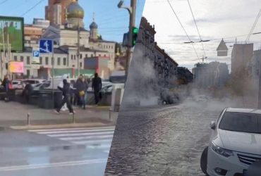 Кипяток на дорогах и затопленные улицы: в центре Киева прорвало водопровод (видео)