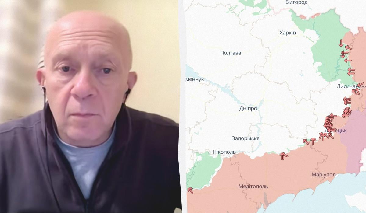 Грабский назвал направление фронта, где может определиться исход войны / коллаж УНИАН, фото DeepState, скриншот Грабский назвал направление фронта, где может определиться исход войны / коллаж УНИАН, фото DeepState, скриншот