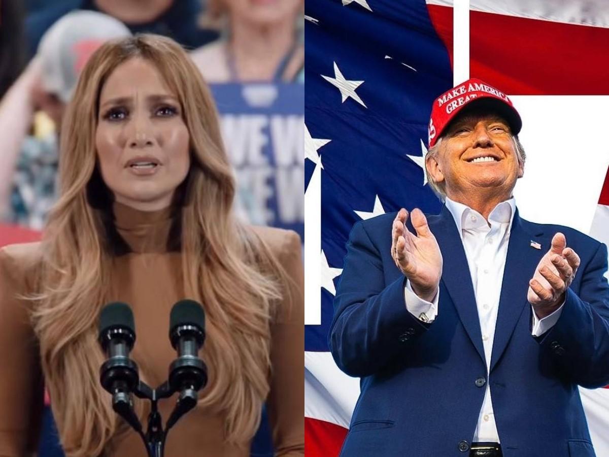 Дженнифер Лопес раскритиковала Трампа / фото коллаж УНИАН Дженнифер Лопес раскритиковала Трампа / фото коллаж УНИАН