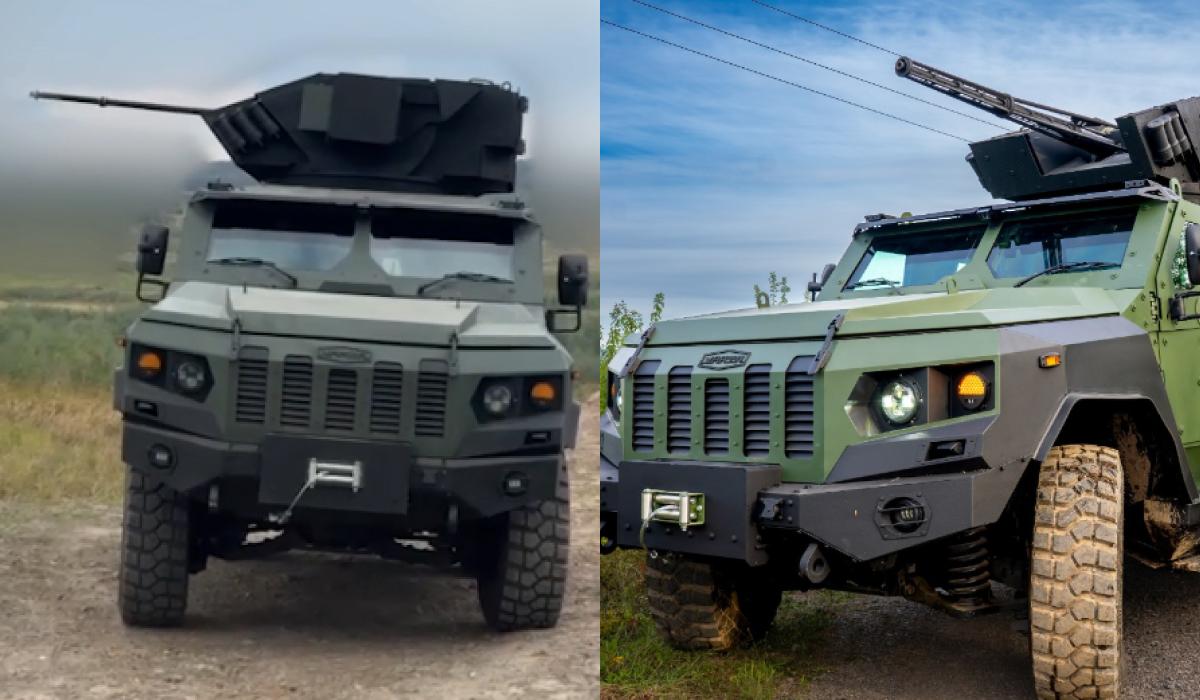 "Варта 2" создана на базе шасси Base / коллаж УНИАН, скриншот, facebook.com/ukrainianarmor "Варта 2" создана на базе шасси Base / коллаж УНИАН, скриншот, facebook.com/ukrainianarmor