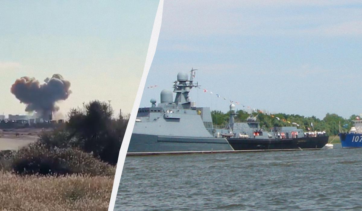 В порту Каспийска в результате дроновой атаки было повреждено несколько кораблей Российской Федерации / коллаж УНИАН, скриншот, фото Википедия В порту Каспийска в результате дроновой атаки было повреждено несколько кораблей Российской Федерации / коллаж УНИАН, скриншот, фото Википедия