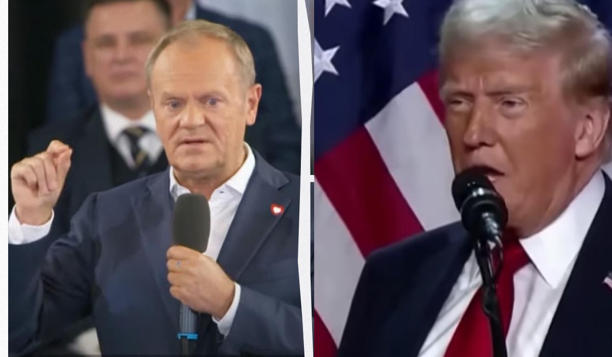Туск прокоментував обрання Трампа новим президентом США / Колаж УНІАН, скріншоти Туск прокоментував обрання Трампа новим президентом США / Колаж УНІАН, скріншоти