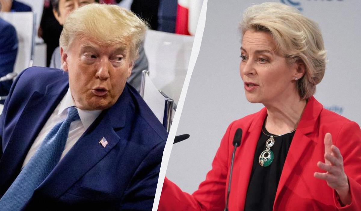 Ursula von der Leyen has something to say to Donald Trump / UNIAN collage, photo facebook.com/JointForcesCommandAFU, REUTERS