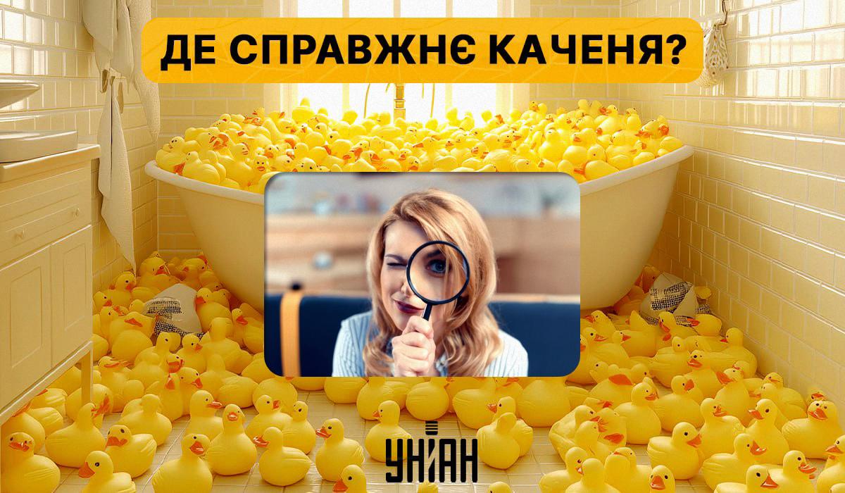 Знайдіть справжнє каченя серед купи резинових каченят / колаж УНІАН, фото ua.depositphotos.com Знайдіть справжнє каченя серед купи резинових каченят / колаж УНІАН, фото ua.depositphotos.com