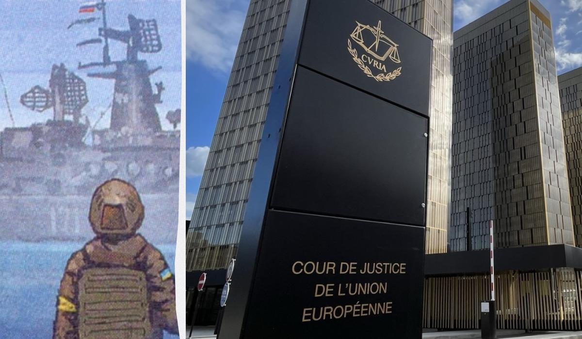 ЄС відмовив Україні в реєстрації фрази про "русскій воєнний корабль" як торгової марки / Колаж УНІАН, фото Вікіпедія ЄС відмовив Україні в реєстрації фрази про "русскій воєнний корабль" як торгової марки / Колаж УНІАН, фото Вікіпедія