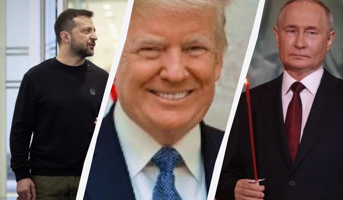 Трамп хоче організувати переговори України і РФ / колаж УНІАН Трамп хоче організувати переговори України і РФ / колаж УНІАН