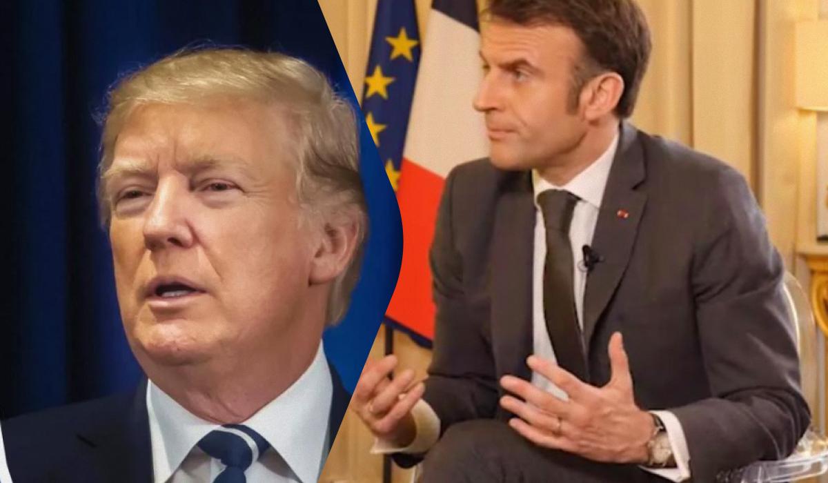 Макрон стривожився через економічну поведінку Трампа / колаж УНІАН Макрон стривожився через економічну поведінку Трампа / колаж УНІАН