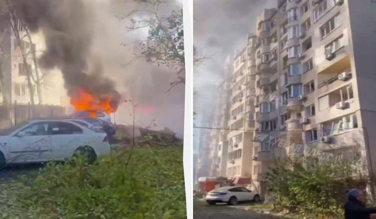 Сейчас сейчас горят многоэтажные жилые дома в центре Одессы / Коллаж УНИАН, скриншоты Сейчас сейчас горят многоэтажные жилые дома в центре Одессы / Коллаж УНИАН, скриншоты