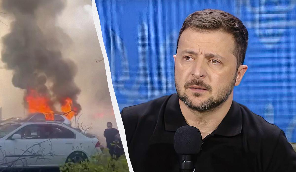 Zelensky reacted to the attack on Odesa / UNIAN collage, screenshot