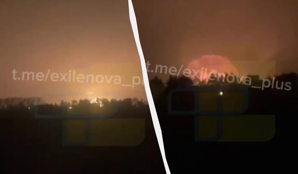 Earlier, this warehouse was already attacked by Ukrainian drones / UNIAN collage, screenshots