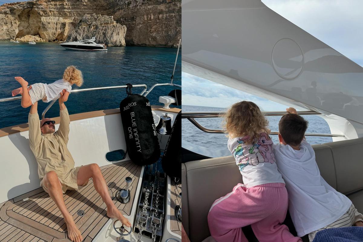 The whole family went on a yacht cruise / UNIAN collage, Instagram screenshot