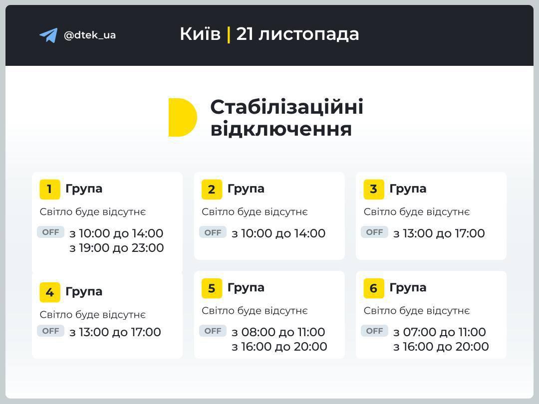 В Киеве и области изменили графики отключений: когда не будет света 21 ноября