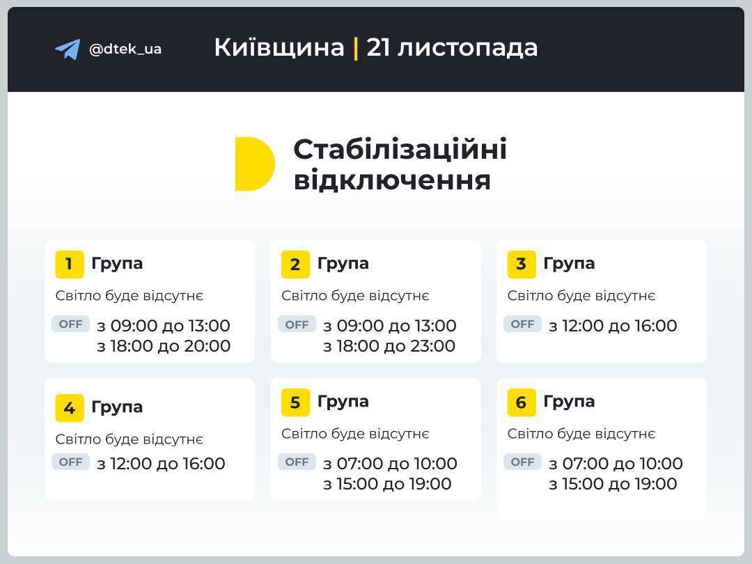 В Киеве и области изменили графики отключений: когда не будет света 21 ноября